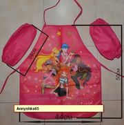 Фартушки с нарукавниками для творчества Тачки,  Винкс /